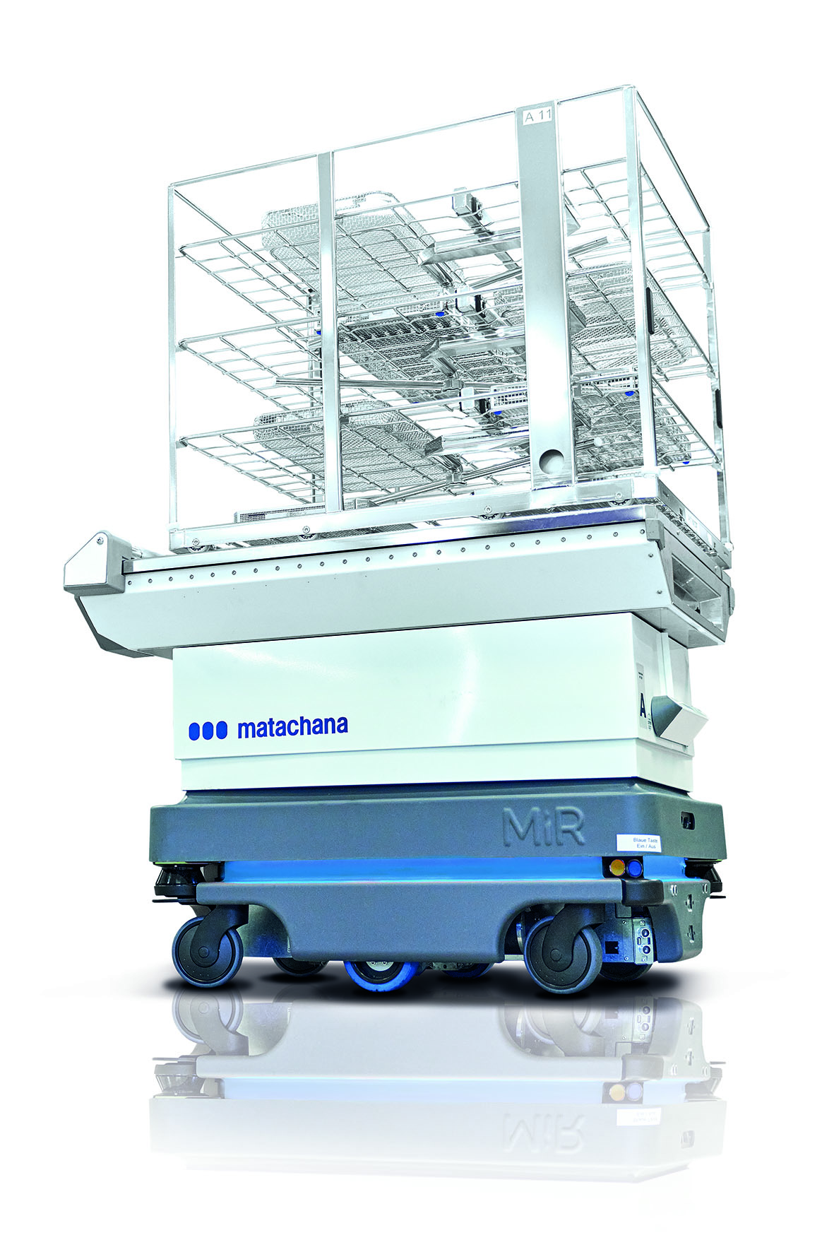 Der innovative AL10-Roboter für ein automatisiertes Be- und Entladen der Sterilisatoren